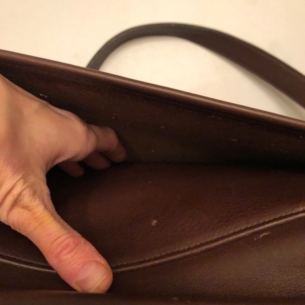 Coach vintage brown leather briefcase laptop bag - Picture 3 of 15